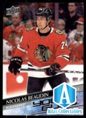 2020-21 UD Series 1 Young Guns #226 Nicolas Beaudin RC Chicago Blackhawks